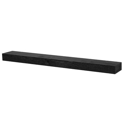 Textured Solid Floating Timber Fireplace Mantel Shelf.