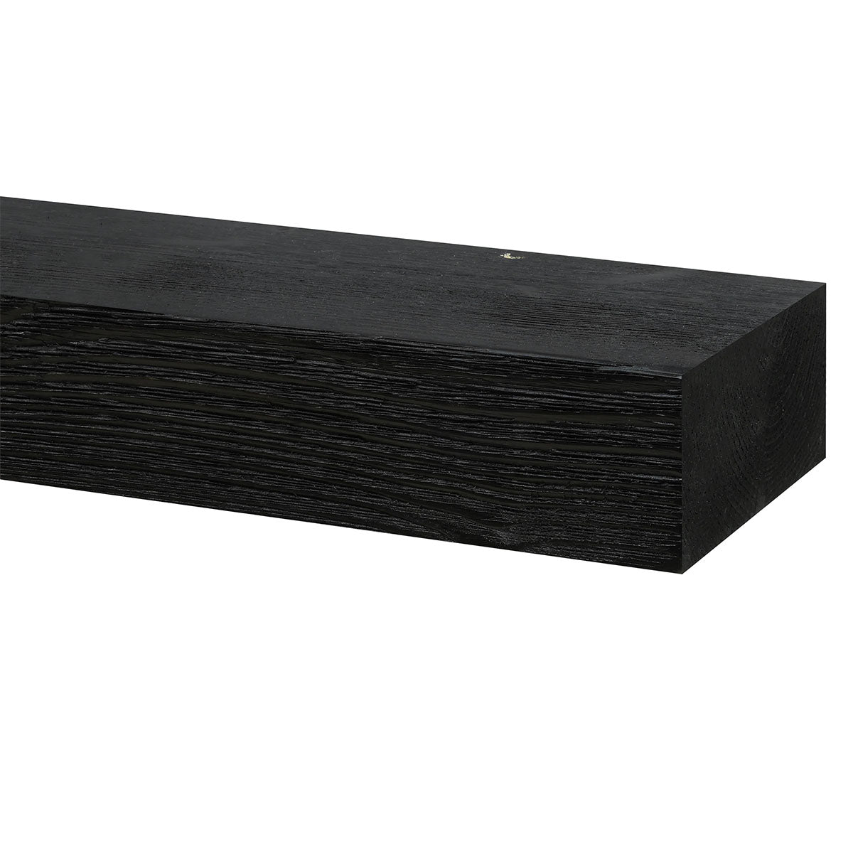 Textured Solid Floating Timber Fireplace Mantel Shelf.