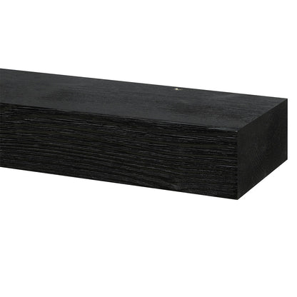 Textured Solid Floating Timber Fireplace Mantel Shelf.