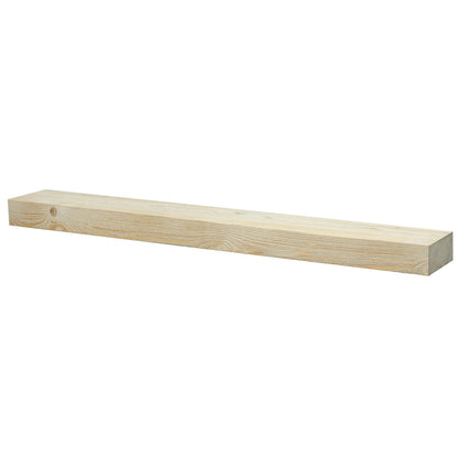 Textured Solid Floating Timber Fireplace Mantel Shelf.