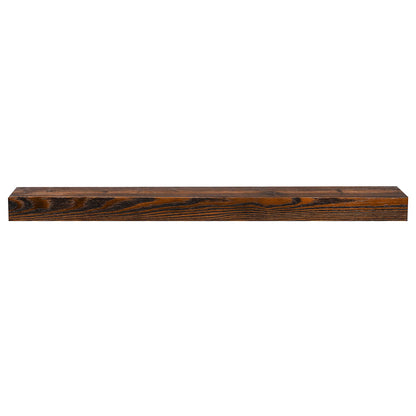 Textured Solid Floating Timber Fireplace Mantel Shelf.