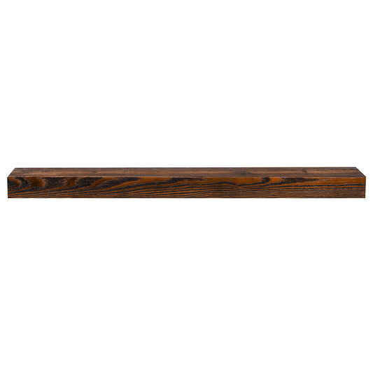 Textured Solid Floating Timber Fireplace Mantel Shelf.