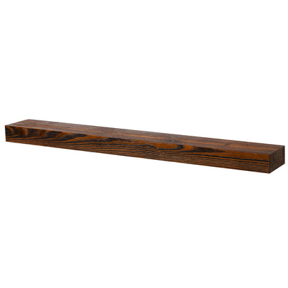 Textured Solid Floating Timber Fireplace Mantel Shelf.
