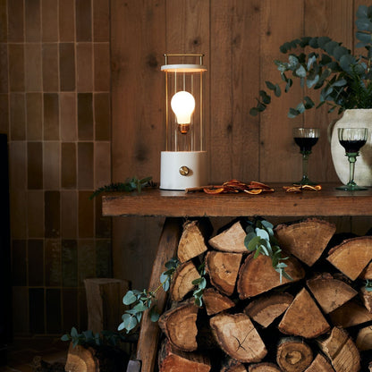 The Muse 1.0 Portable Lamp in Candlenut White - Set of 2.