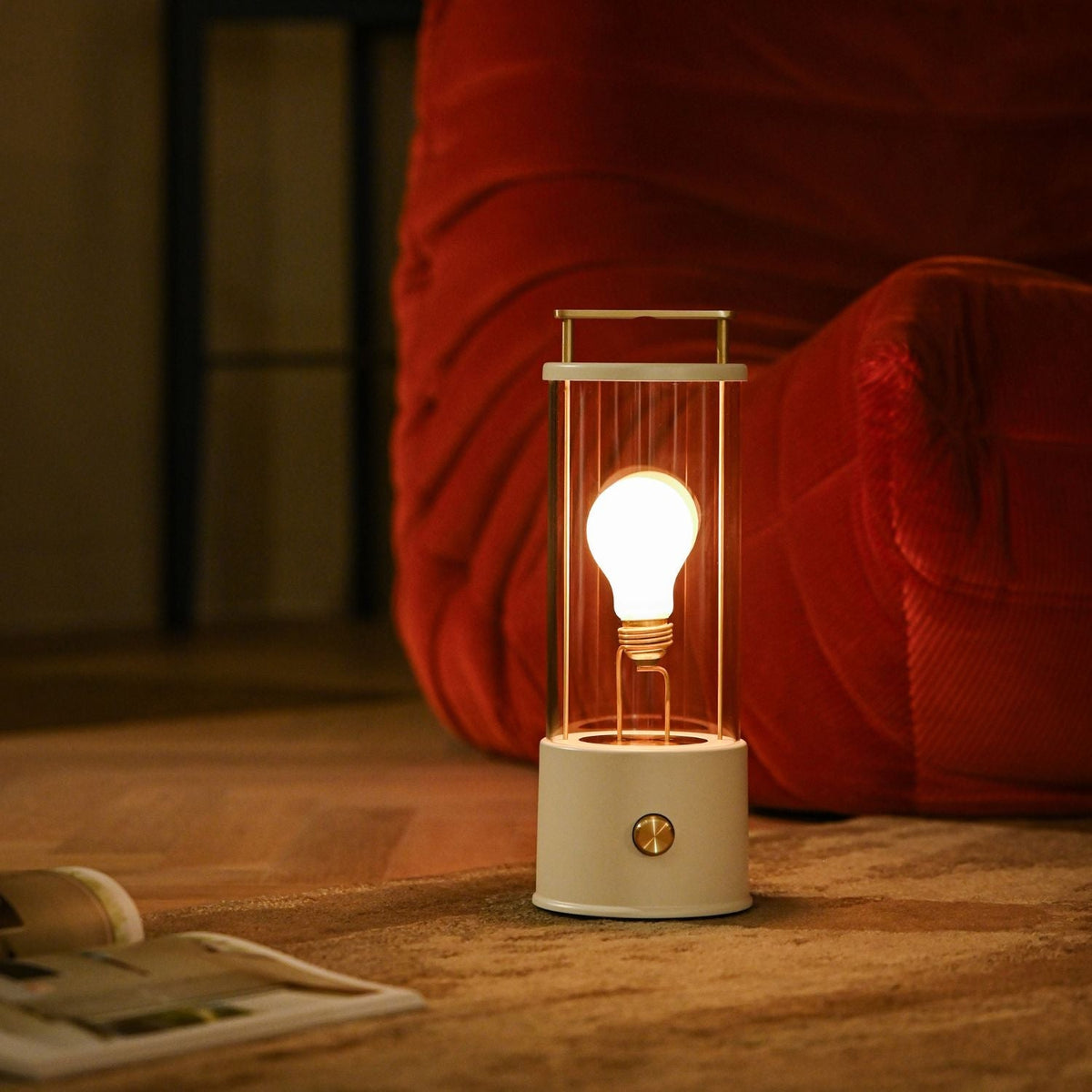 The Muse 1.0 Portable Lamp in Candlenut White.