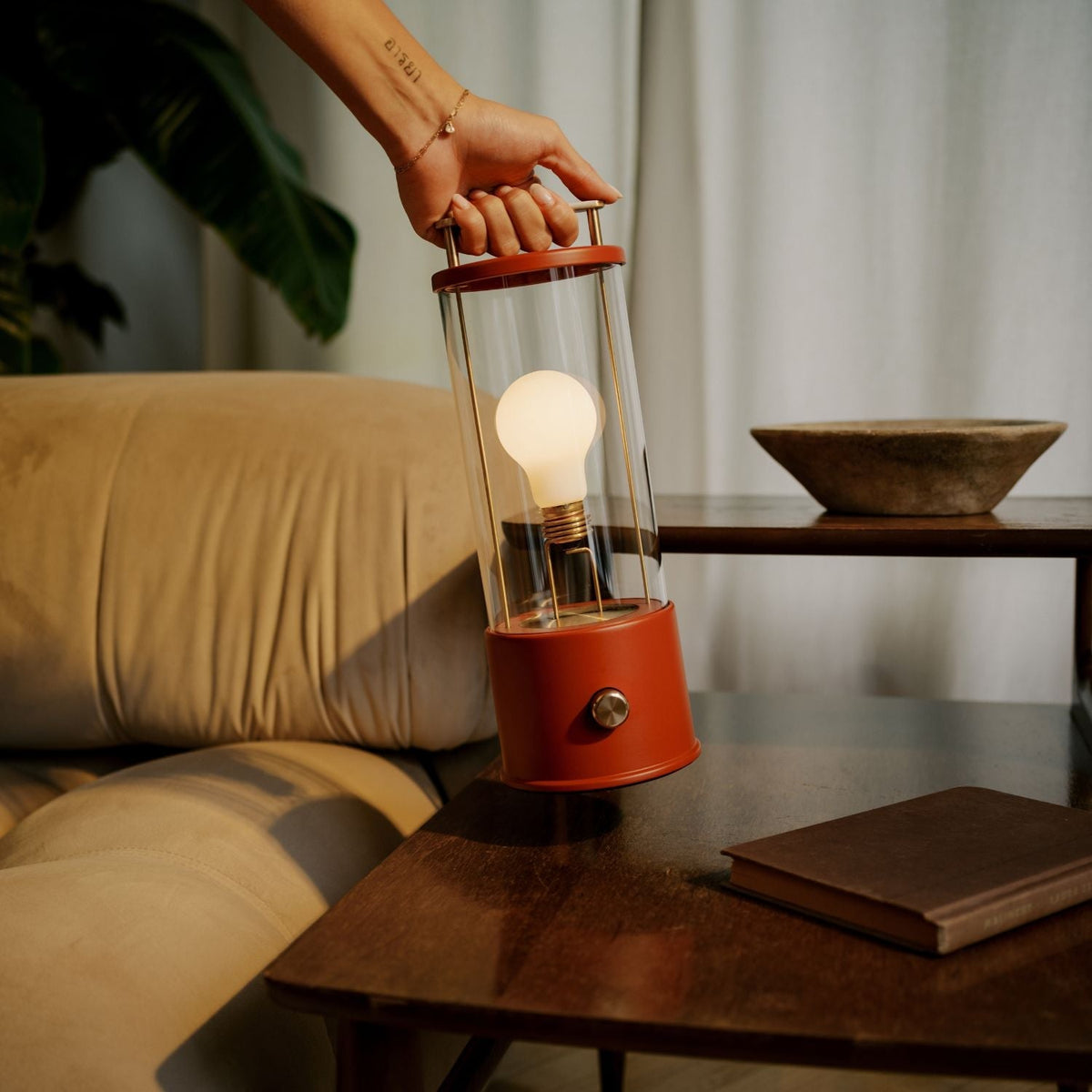The Muse 1.0 Portable Lamp in Pomona Red - Set of 2.