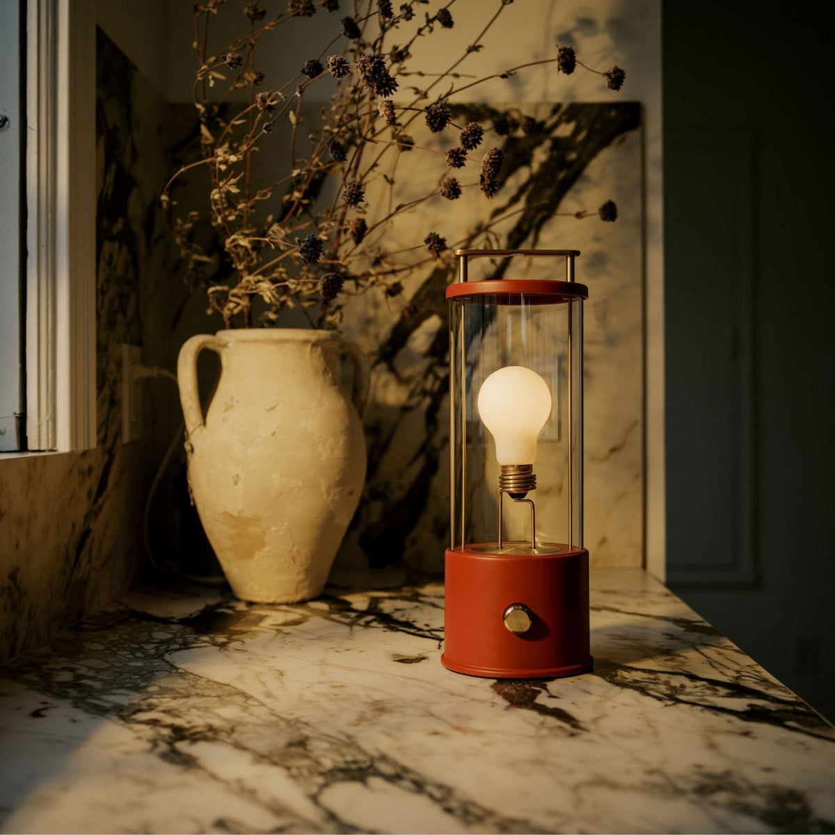 The Muse 1.0 Portable Lamp in Pomona Red - Set of 2.