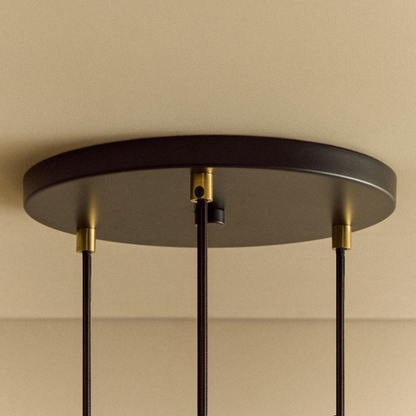Triple Pendant in Brass + Voronoi III.