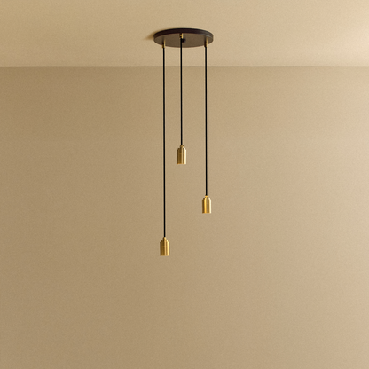 Triple Pendant in Brass.