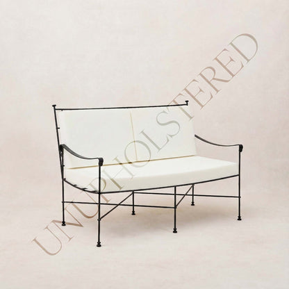 Provence Outdoor Loveseat - Black Frame.