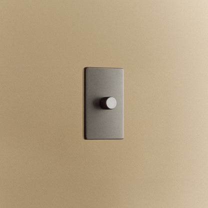 Single Rotary Wall Dimmer in Graphite.