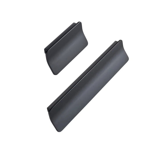 Matte Black "Leaf" Tab Drawer Pulls.