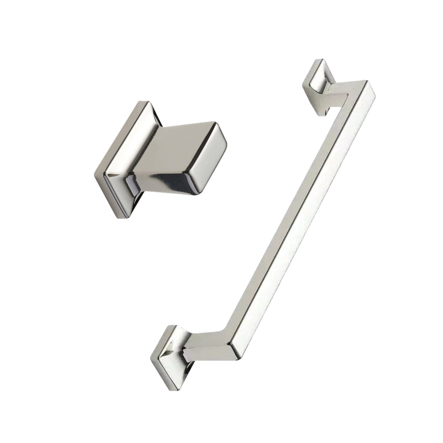 Polished Nickel "Heirloom" Knob and Drawer Pulls.