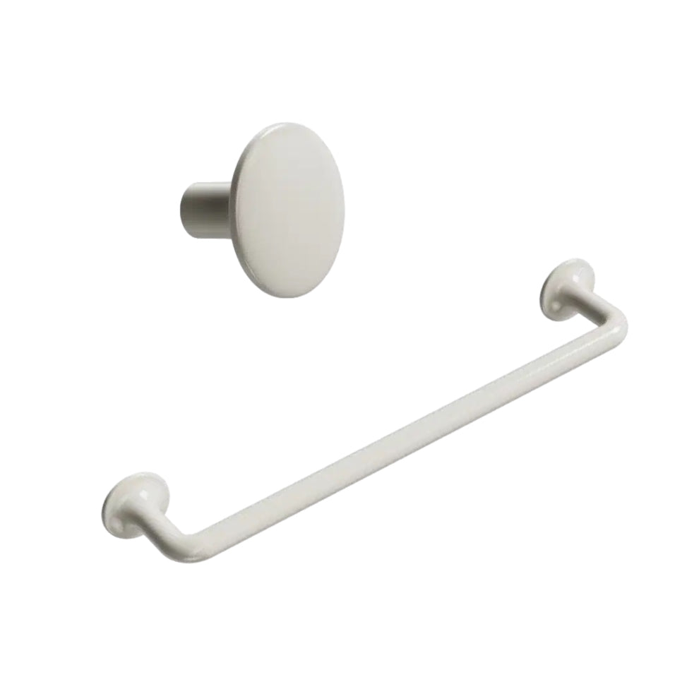 Tango Ivory Cabinet Knob and Handle.