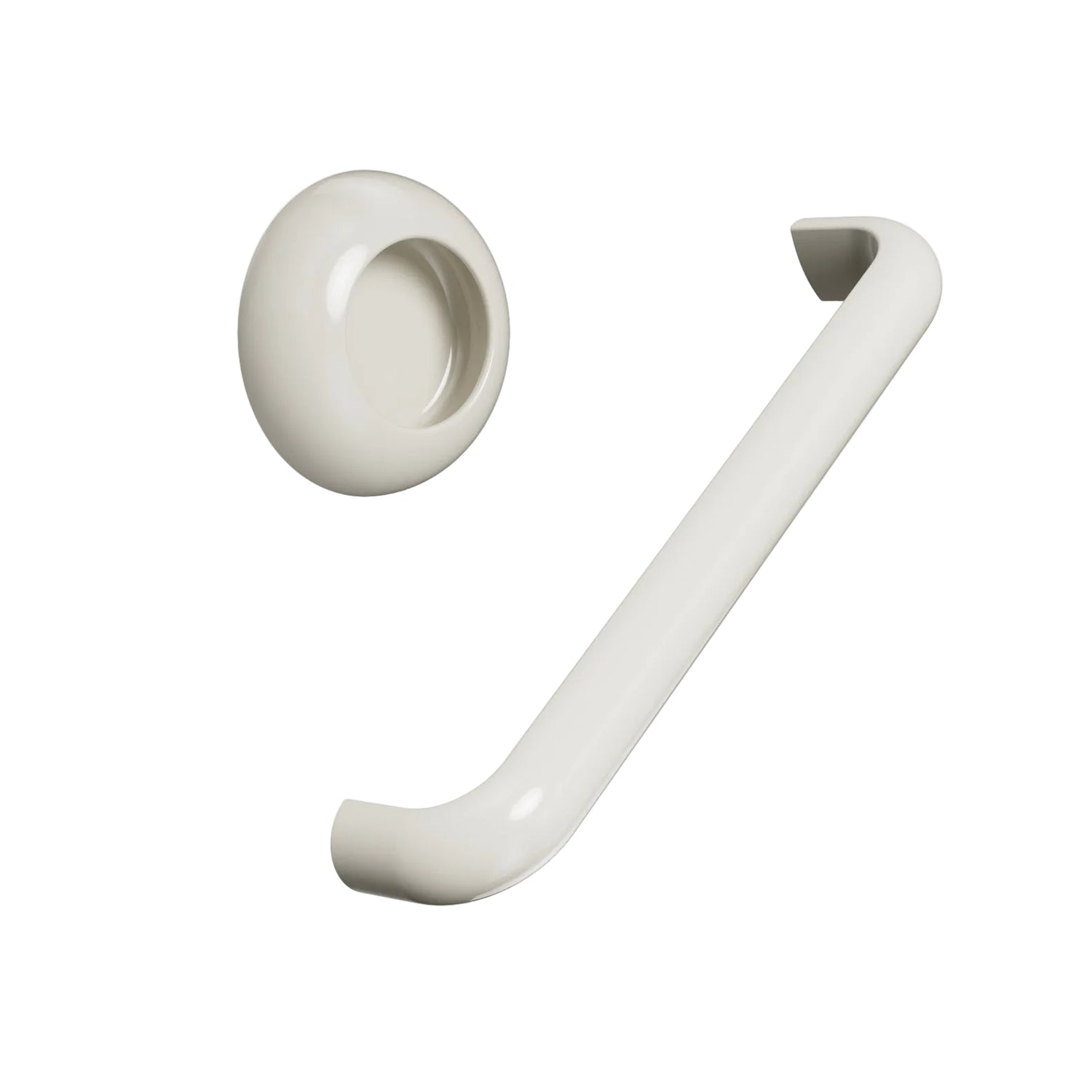 Ivory White "Vibe" Cup Knob and Drawer Pull.