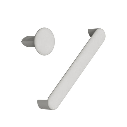 Greige "Volumi" Cabinet Knob and Drawer Pull.