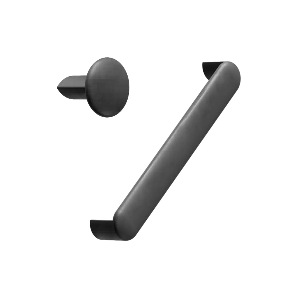 Matte Black "Volumi" Cabinet Knob and Drawer Pull.