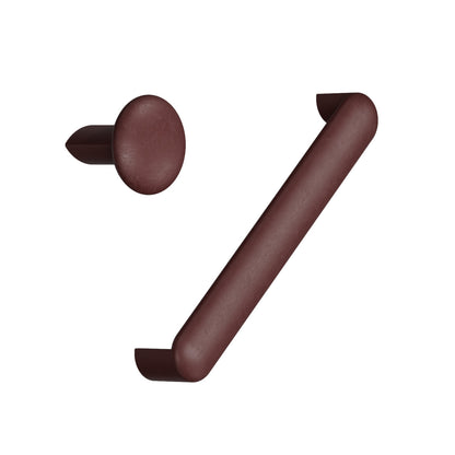 Maroon Red "Volumi" Cabinet Knob and Drawer Pull.