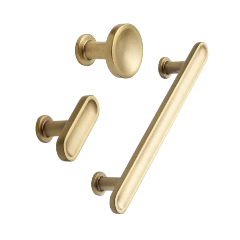 Dark Brushed Gold "Chateau" Cabinet Knobs and Drawer Pull.