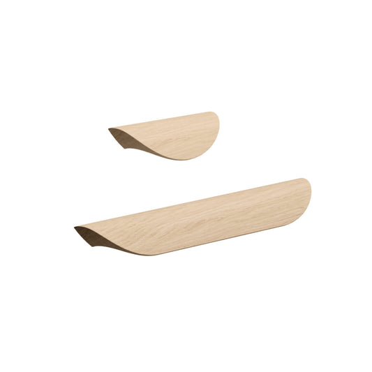 Unlacquered Oak Wood "Archive" Tab Drawer Pulls.