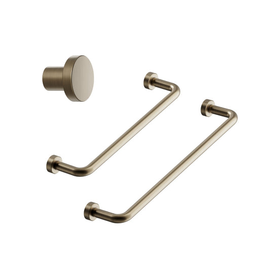 Patina Brass "Lounge" Cabinet Knob and Wire Drawer Pulls