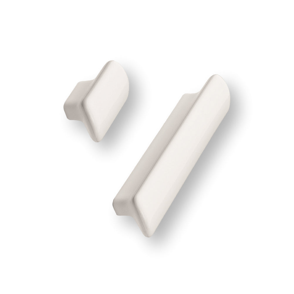 Glossy White "Vanilla" Cabinet Knob and Drawer Pull