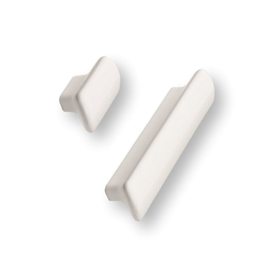 Glossy White "Vanilla" Cabinet Knob and Drawer Pull