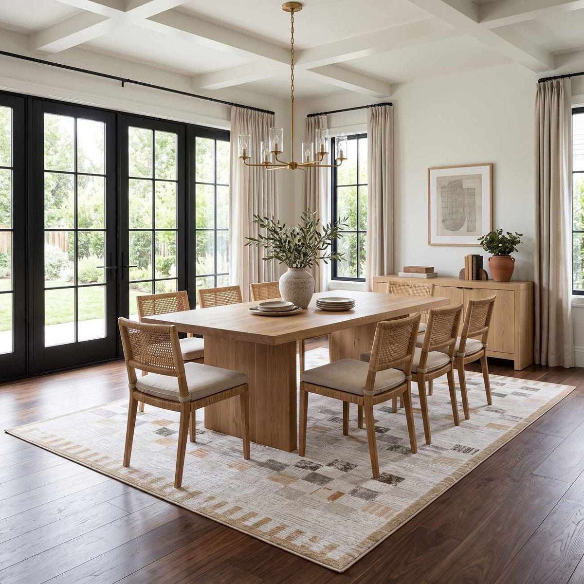 Kanika Checkered Area Rug