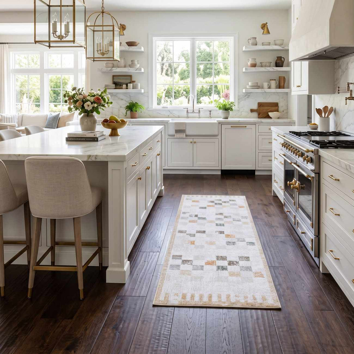 Kanika Checkered Area Rug