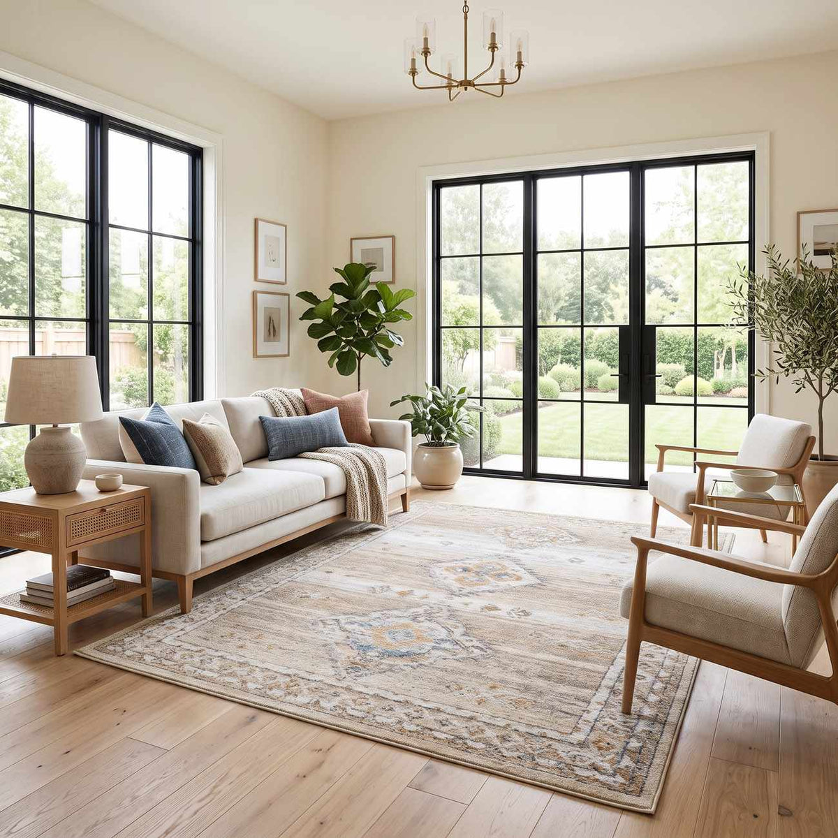Fumiyo Bordered Area Rug