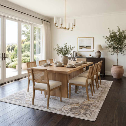 Keltie Beige Medallion Area Rug