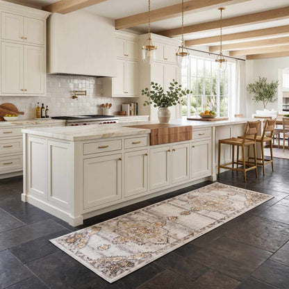 Keltie Beige Medallion Area Rug