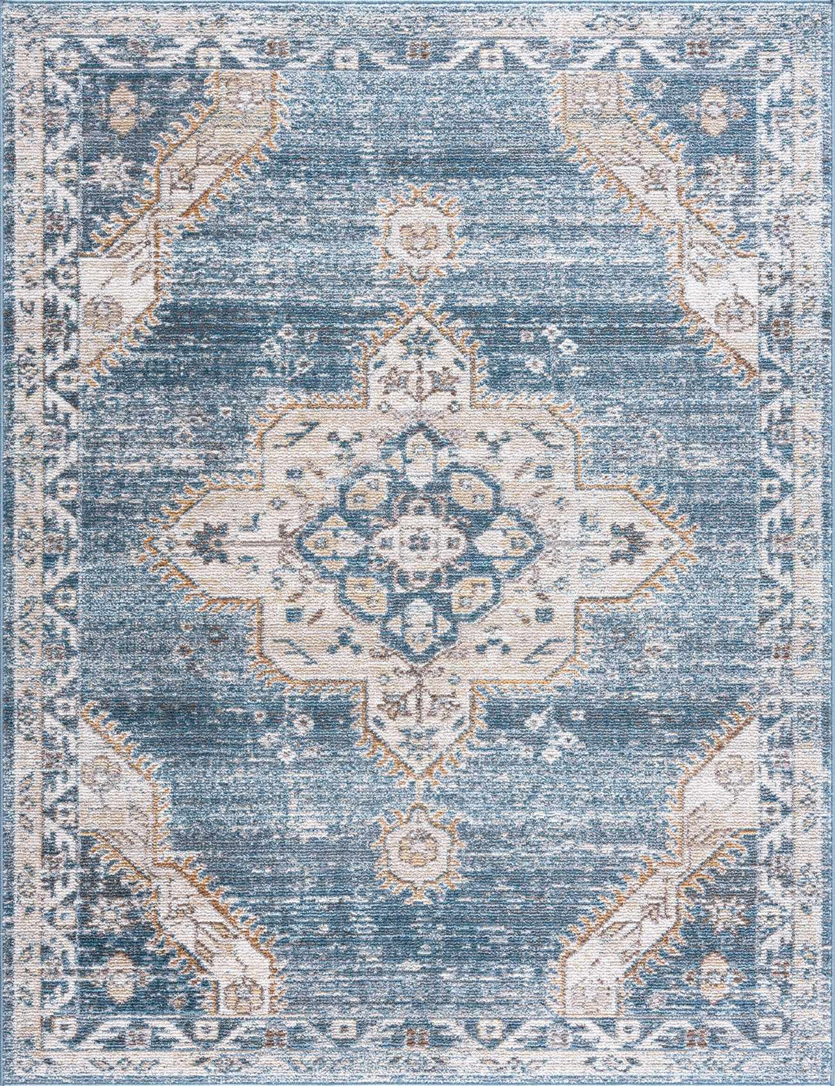 Keltie Blue Medallion Area Rug