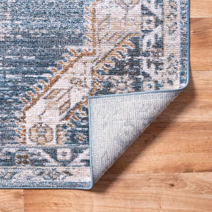 Keltie Blue Medallion Area Rug