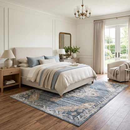 Keltie Blue Medallion Area Rug