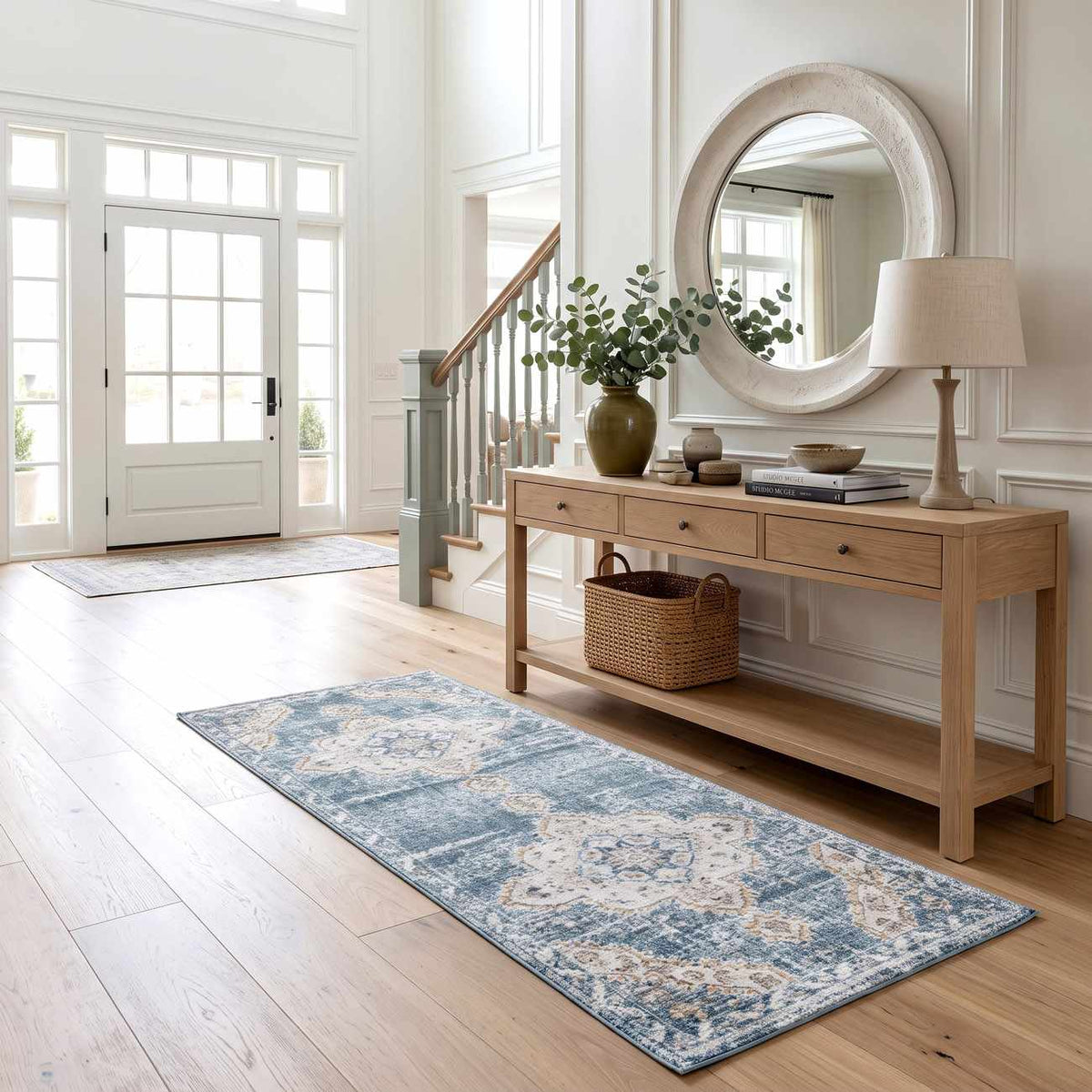 Keltie Blue Medallion Area Rug