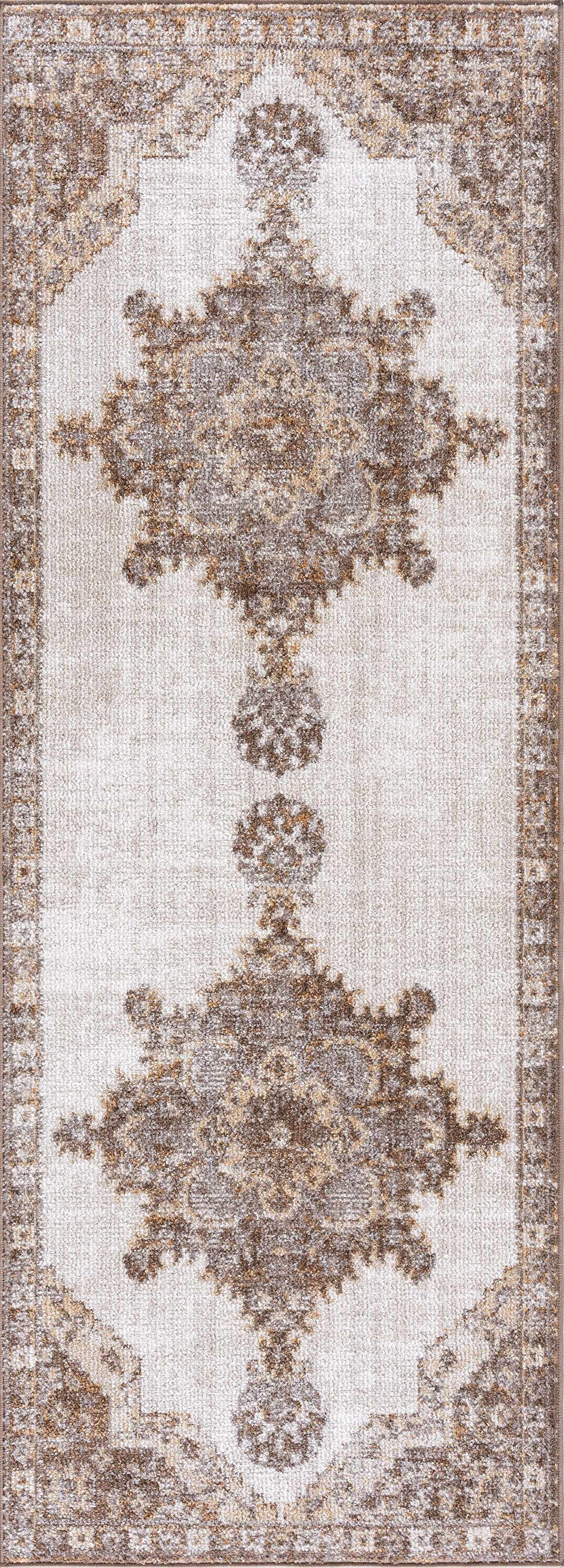 Keeran Tan Medallion Area Rug