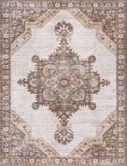 Keeran Tan Medallion Area Rug
