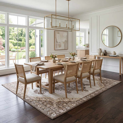 Keeran Tan Medallion Area Rug