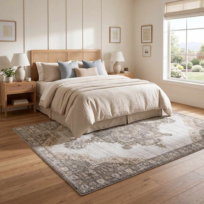 Keeran Ivory Medallion Area Rug