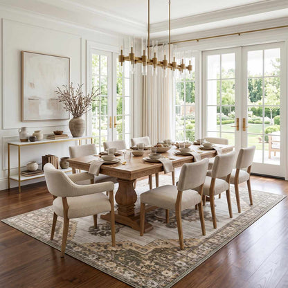 Keeran Ivory Medallion Area Rug