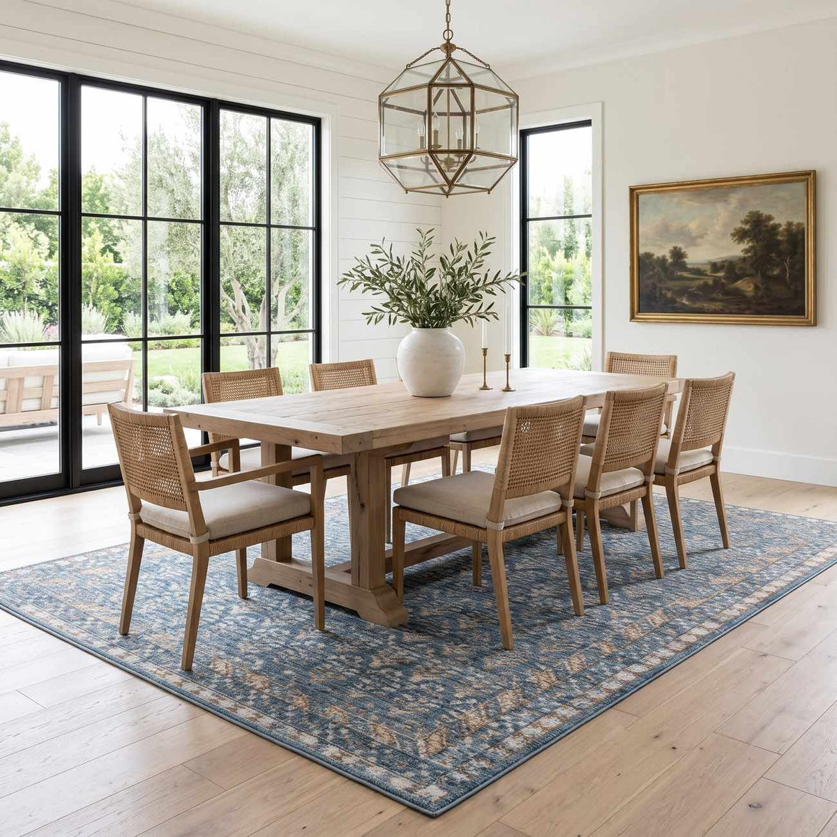 Korbin Blue Natural Area Rug