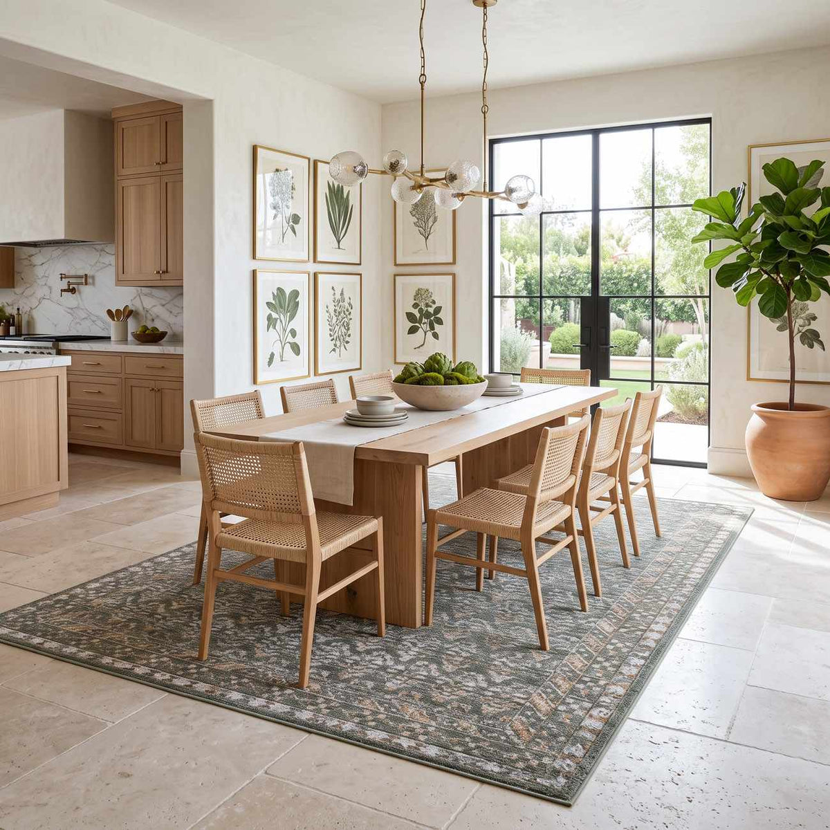 Korbin Green Natural Area Rug