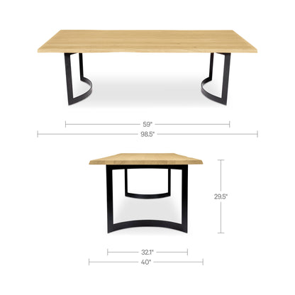 Bent Dining Table Small Oak additional view