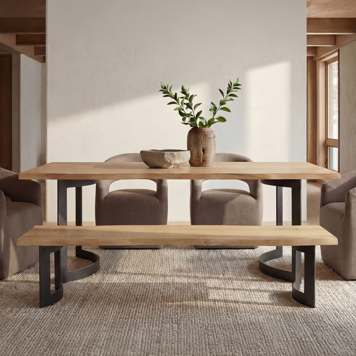 Bent Bench Small Oak additional view