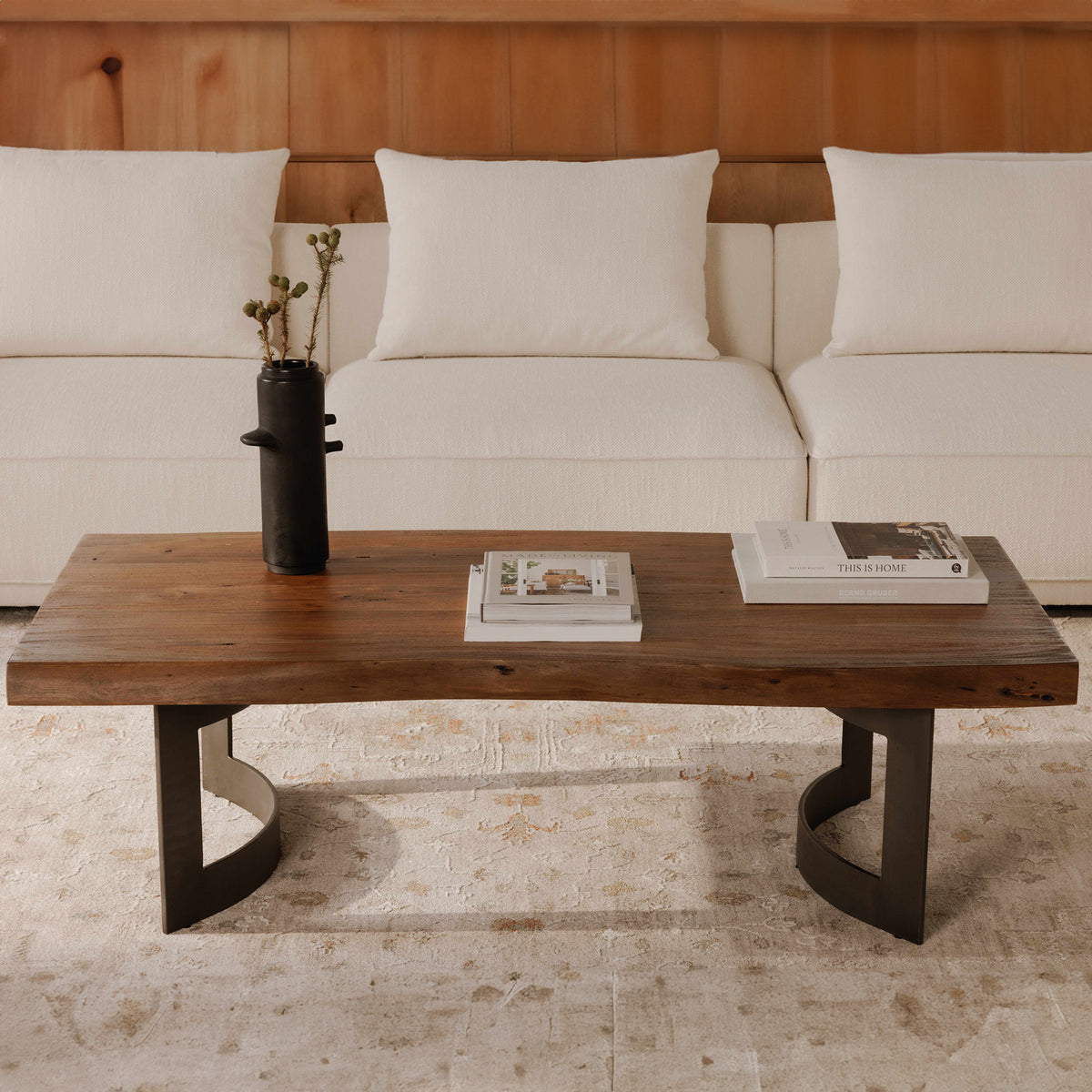 Bent Coffee Table Brown - lifestyle