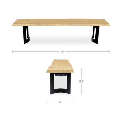 Bent Bench Extra Small Oak additional view