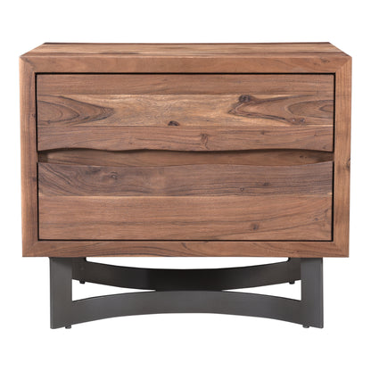 Bent Nightstand Brown - white background