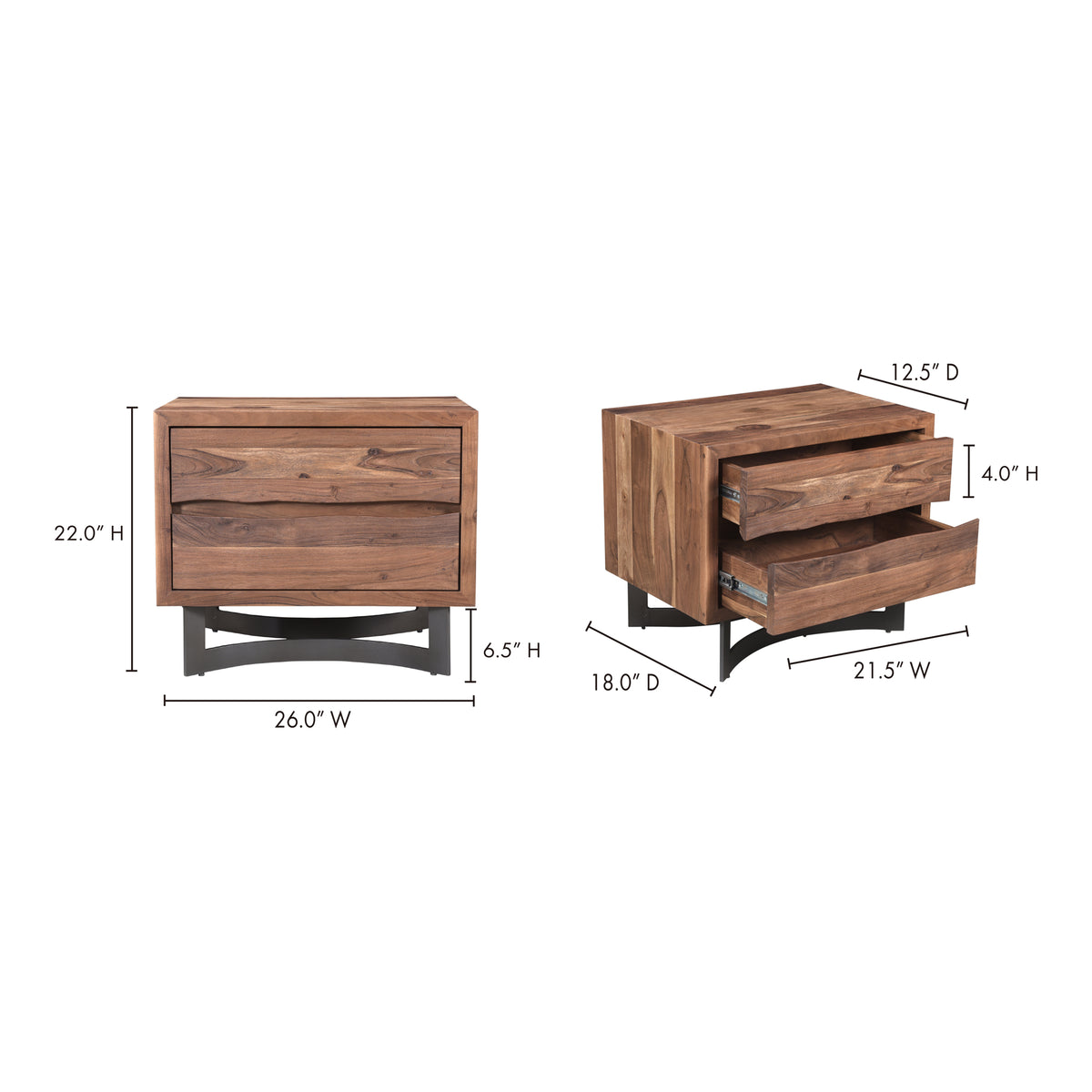 Bent Nightstand Brown - lifestyle 3