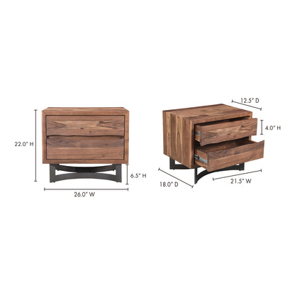Bent Nightstand Brown - lifestyle 3